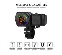 Caricabatteria impermeabile per moto con schermo a colori e interruttore di alim