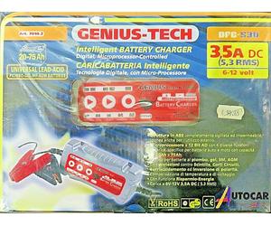 CARICABATTERIA INTELLIGENTE COD. 70102 GENIUS-TECH LAMPA 6/12V 3,5A