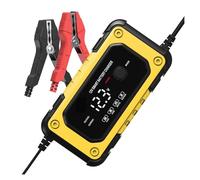 Caricabatteria Intelligente For Auto Digitale Caricabatterie Di Riparazione Con Display LCD For Batterie Al Piombo Ricarica Di Precisione(Yellow)