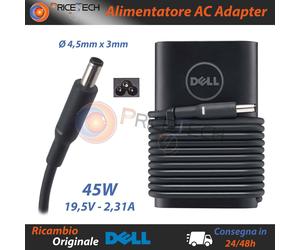 Caricabatteria Originale DELL 45W 19,5V 2,31A (4,5mm x 3mm) JXC18 KXTTW 4H6NV