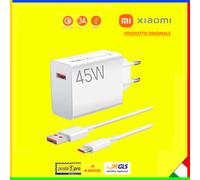 CARICABATTERIA ORIGINALE XIAOMI Redmi 45W Turbo USB-C + CAVO CARICATORE FAST