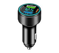Caricabatteria Per Auto - Adattatore USB Per Accendisigari A Doppia Porta | Telefonica Multiporta Con Ricarica Rapida PD Max66W 12V-24VDC Multi Presa In Lega Di Alluminio 35g Tensione LED