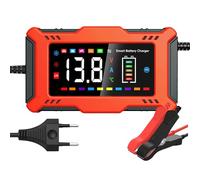 Caricabatteria per auto, caricabatterie per batteria per auto,Caricabatteria per auto intelligente da 12 V | Display LCD, Mantenitore Rapido Batteria, Carica Batteria per Auto Moto