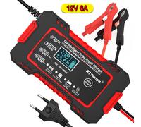 Caricabatteria per auto completamente automatico Display digitale caricabatteria per veicoli 12V 6A caricabatterie per riparazione Puls di alimentazione Wet Dry piombo Acid