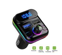 Caricabatteria per auto con doppia porta USB da 42 A, trasmettitore FM per auto, modulatore, kit vivavoce