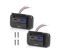 Caricabatteria per Auto con Doppia Presa di Ricarica USB C QC3.0 Presa di Ricarica Rapida USB e PD Tipo C per Auto, Barca, Moto, Camion