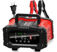 Caricabatteria per auto da 20 A, 12 V/20 A e 24 V/10 A, LiFePO4, al piombo (AGM/gel/SLA) automatico Smart Trickle Charger Maintainer, Desolfator, ricarica rapida 300 W per auto, camion, moto, tosaerba
