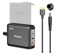 Caricabatteria per laptop Acer Predator GaN da 330W, di ricarica rapida PD3.0 AC (20V/16.5A) per laptop da giocoe tecnologici con cavo da 55/17mm Compatibile con Predator Helios 300/500 Nitro 5