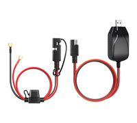 Caricabatteria per Moto 12V Intelligente Portatile con USB | Mantenitore Della Batteria Per L'Esterno, Auto, Marina, Barca, Automobile, Rimorchio, Camping-Car, MTB E Trattore