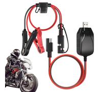 Caricabatteria Per Moto Da 12 V - Manutentore USB Intelligente | Portatile | Il Caricabatterie Intelligente Previene Il Consumo Della Batteria Con Protezione Da Sovraccarico E Inversione; Adatto A Barca