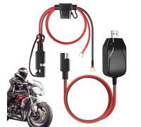 Caricabatteria Per Moto - Manutentore Portatile Intelligente Da 12 V, Dispositivo Di Ricarica Automatico Intelligente USB, Di Ricarica Automatico Multiprotezione | Caricatore Automobilistico P