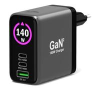Caricabatteria Port Designs 902140PEU USB-C 140W GaN Power Delivery OLED 2m Nero