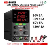 Caricabatteria professionale da laboratorio alimentatore cc 30V 60V 120V uscita OCP da laboratorio regolabile caricatore per veicoli elettrici 12V 10A psd alimentatore da banco Protezione da polarità