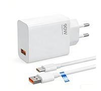 Caricabatteria rapida 90W USB Type C, compatibile con Xiaomi 15, 14 Ultra, 14, 14T, 13T, 13, 13 Lite, Redmi Note 15, 14, 13, 12, 11, 10 Pro 5G, Poco F7, X7, X6, M6, X5 Pro. Caricabatteria