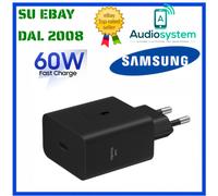 CARICABATTERIA RAPIDO 60W ORIGINALE per SAMSUNG USB C EP-T6010 CARICATORE NERO