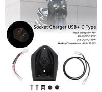 Caricabatteria rapido da 12 V con presa USB+C per Yamaha X-MAX 300 2017-2024 T0