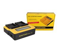 Caricabatteria rapido DUAL LCD Patona per Panasonic Lumix DMC-FZ300,DMC-G5