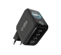 Caricabatteria SBS Caricatore USB-C Smart con display TFT e Power Control 2.0, 100W, Nero
