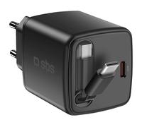 Caricatore USB-C 45 W con cavo integrato retrattile GaN