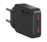 SBS TETRGAN2C65SLIM Caricabatterie per dispositivi mobili Universale Nero AC Ricarica rapida Interno