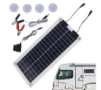 Caricabatteria solare per auto - 100 W mantenimento della batteria | Pannello solare a doppia uscita per auto 12 V-24 V, marino, moto, mantenendo energia solare ext