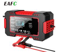 Caricabatteria universale per auto Eafc 12V 8A 12V 6A Caricatore per moto con riparazione a impulsi intelligente per batterie al piombo Lifepo4