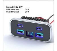 Caricabatteria USB auto 4 porte doppio PD3 0 ricarica rapida compatibile con Mar