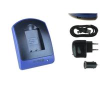 Caricabatteria (USB/Auto/Corrente) per Nikon EN-EL11, Coolpix S550 S560 / Olympus Li-60B / Pentax D-Li78 / Ricoh DB-80 / Sanyo DB-L70... Kameras v. lista