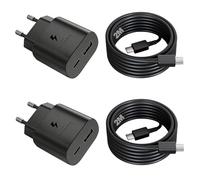 Caricabatteria USB C 25W, adaptatore di alimentatore caricabatterie rapido per Samsung Galaxy Tab S11, S10,S9,S8,S7,A11+,A9+,A9,A8, S25/S24/S23/S22/S21/S20, A56, con cavi di caricamento da 2m