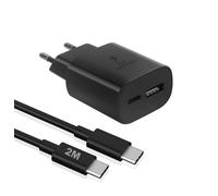 Caricabatteria USB C 25W, adaptatore di alimentatore per caricabatteria rapida per iPhone 16/15/16 Pro/16 Pro Max/16 Plus, iPad, Samsung Galaxy S24/S23/S22, con cavo di caricamento da 2m