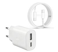 Caricabatteria USB C 25W, adaptatore di alimentatore per rapida per Lenovo ldea Tab Pro/ M11 Tablet, iPad Alr 11"/13" minl (A17Pro), iPhone 17/16/15/ Max Plus, con cavo di caricamento da 2m
