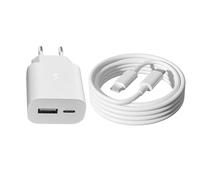 Caricabatteria USB C & USB A 25W, Blocco di Alimentazione per iPad, per Apple iPhone 17/16/16e/16 Plus/16 Pro/16 Pro Max/iPhone 15 Series/iPad e altro, con Cavo di Caricamento Rapido da 2m