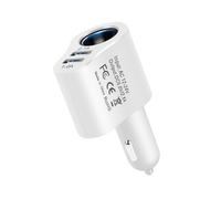 Caricabatteria USB da auto - Adattatore a doppia porta USB ad alta velocità, caricatore automatico 12 V | Adattatore splitter auto 12 V/24 V, caricatore universale per telefono auto, ricarica rapida p