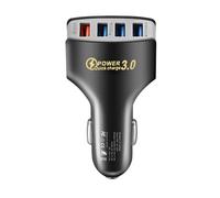 Caricabatteria USB da auto, multi porta 4 USB con ricarica rapida per veicoli, camion, viaggi in famiglia, avventure all'aperto, elettronica di consumo robusta per una ricarica sicura ed efficiente