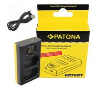 Caricabatteria USB doppio LCD per Fuji NP W235 Fujifilm X-T4 XT4 incl. cavo...