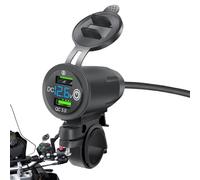 Caricabatteria USB Moto - Adattatore di ricarica rapida per telefono | Caricabatteria sportivo Veicolo, compatibile auto, USB multiplo, sicuro, portatile, compatto ad alta velocità per moto