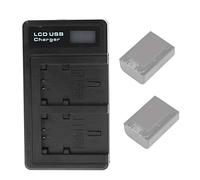 Caricabatteria USB NP-FV100 LTD2 Compatibile con Batteria NP-FV30 NP-FV40 NP-FV50 NP-FV70 NP-FV70A NP-FV90 NP-FV100, Doppia Ricarica con Display LCD Batteria della Fotocamera