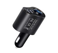 Caricabatteria USB per auto, adattatore per porta, presa di ricarica rapida, dispositivo multifunzione intelligente da 80 W, alimentatore elettronico per auto, camion, SUV, smartphone, Dash Cam