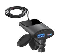 Caricabatteria USB per moto impermeabile Dual A C Quick Charge 3 0 con accessori intelligenti per interruzione di corrente per tablet telefono