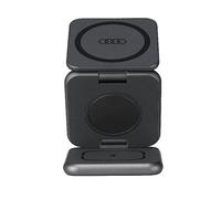 CARICABATTERIA WIRELESS AUDI AUDI Big Logo Foldable 3-in-1 MagSafe da 15 W, Nero