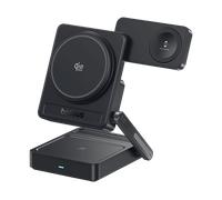 CARICABATTERIA WIRELESS BASEUS PicoGo AF21 3-in-1 .2 caricatore, BASEUS Smartphone compatibili con MagSafe o da 35W, Nero