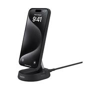 Belkin BoostCharge Pro Caricatore Magnetico Convertibile 15W, Caricabatterie Wireless Rapido Qi2 compatibile con MagSafe, per iPhone 17, Air, Pixelsnap, AirPods, alimentatore da 20 W incluso - Nero
