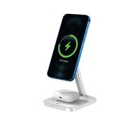 CARICABATTERIA WIRELESS FORCE POWER FPMSIND2IN1STAND15WW Bianco