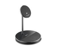 Hama Stazione di ricarica induttiva 15 W (certificato Qi2, caricatore wireless magnetico, compatibile con MagSafe e Hama MagLine, ricarica rapida 3 in 1 per più dispositivi), nero/antracite