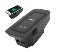 Caricabatteria Wireless per Auto 15W Ricarica Rapida Induttiva per Telefono con Protezione Sovratensione e Pannello Accessori per Console Centrale
