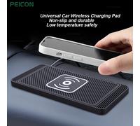 Caricabatteria wireless per auto per Iphone 16 15 15 Pro Max 14 13 12 X Samsung S24 S23 Caricabatteria per auto wireless Supporto per pad in silicone Caricatore rapido