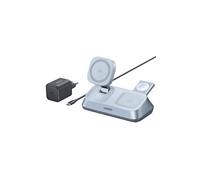 UGREEN MagFlow Qi2 25W Caricatore Wireless per iPhone 16, Stazione di Ricarica Magsafe 3 in 1 Compatibile con Magsafe iPhone 15/14/13/12, AirPods Pro 2/3, iWatch