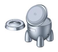 CARICABATTERIA WIRELESS UGREEN W713 MAGFLOW 2-in-1, Apple, Google iPhone serie 12-17, AirPods 3ª, 4ª, Pro da 35 W, Argento