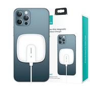 CARICABATTERIA WIRELESS USAMS MagneticW1 magnetico per iPhone 12 da 15 W, Bianco