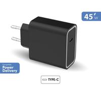 Caricabatterie 1 porta C PD 45W riciclato nero